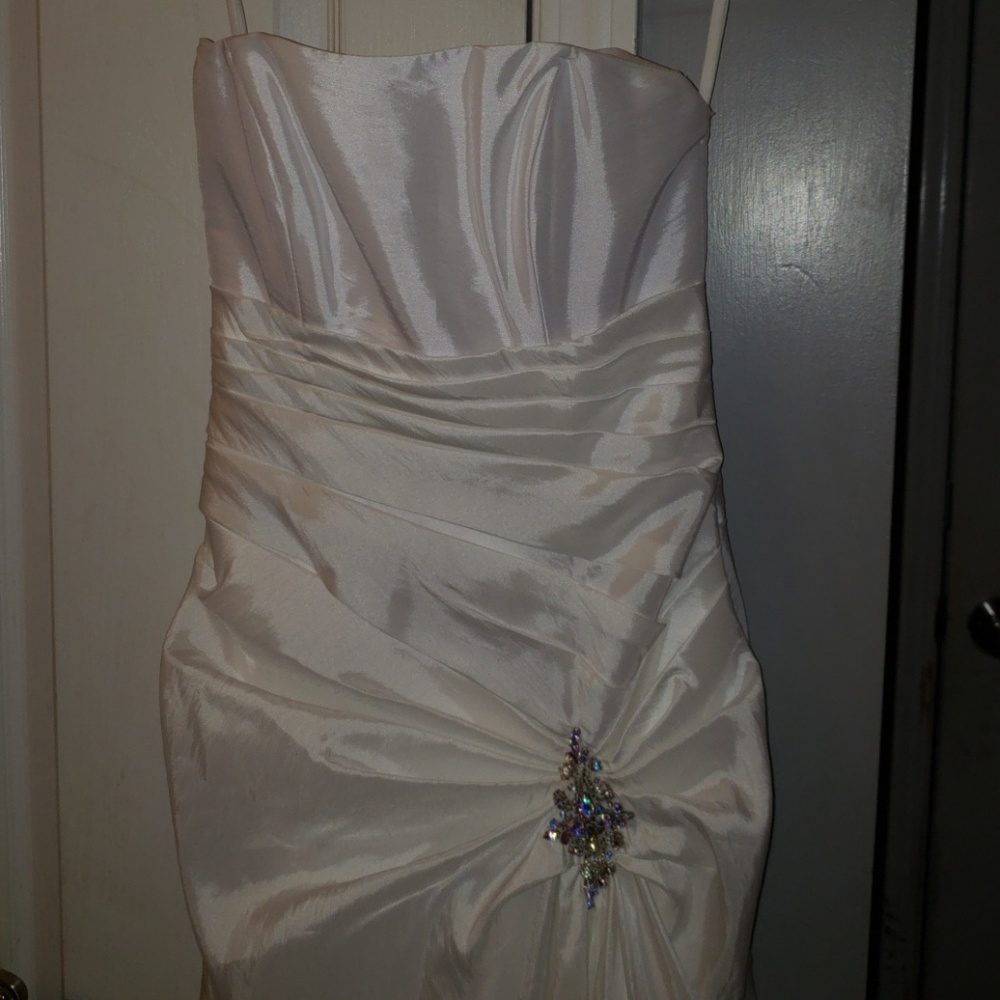 Alexia Designs Strapless White Wedding Gown